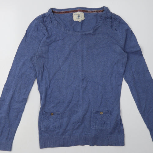 Debenhams Womens Blue  Cotton Pullover Sweatshirt Size 10  Pullover
