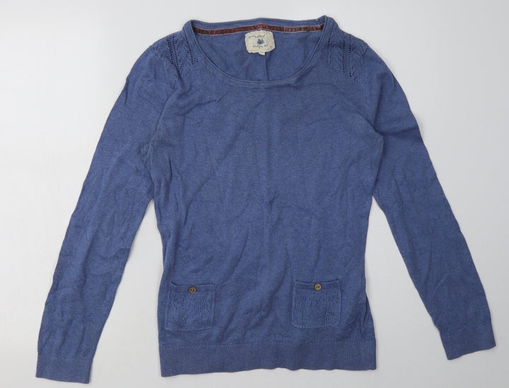Debenhams Womens Blue Cotton Pullover Sweatshirt Size 10 Pullover