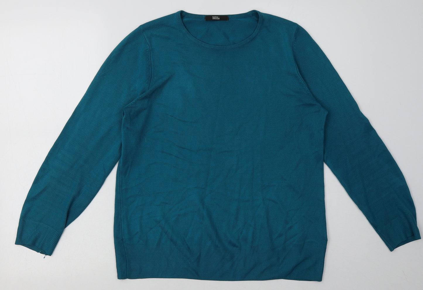 Marks and Spencer Womens Blue  Acrylic Pullover Sweatshirt Size 10  Pullover