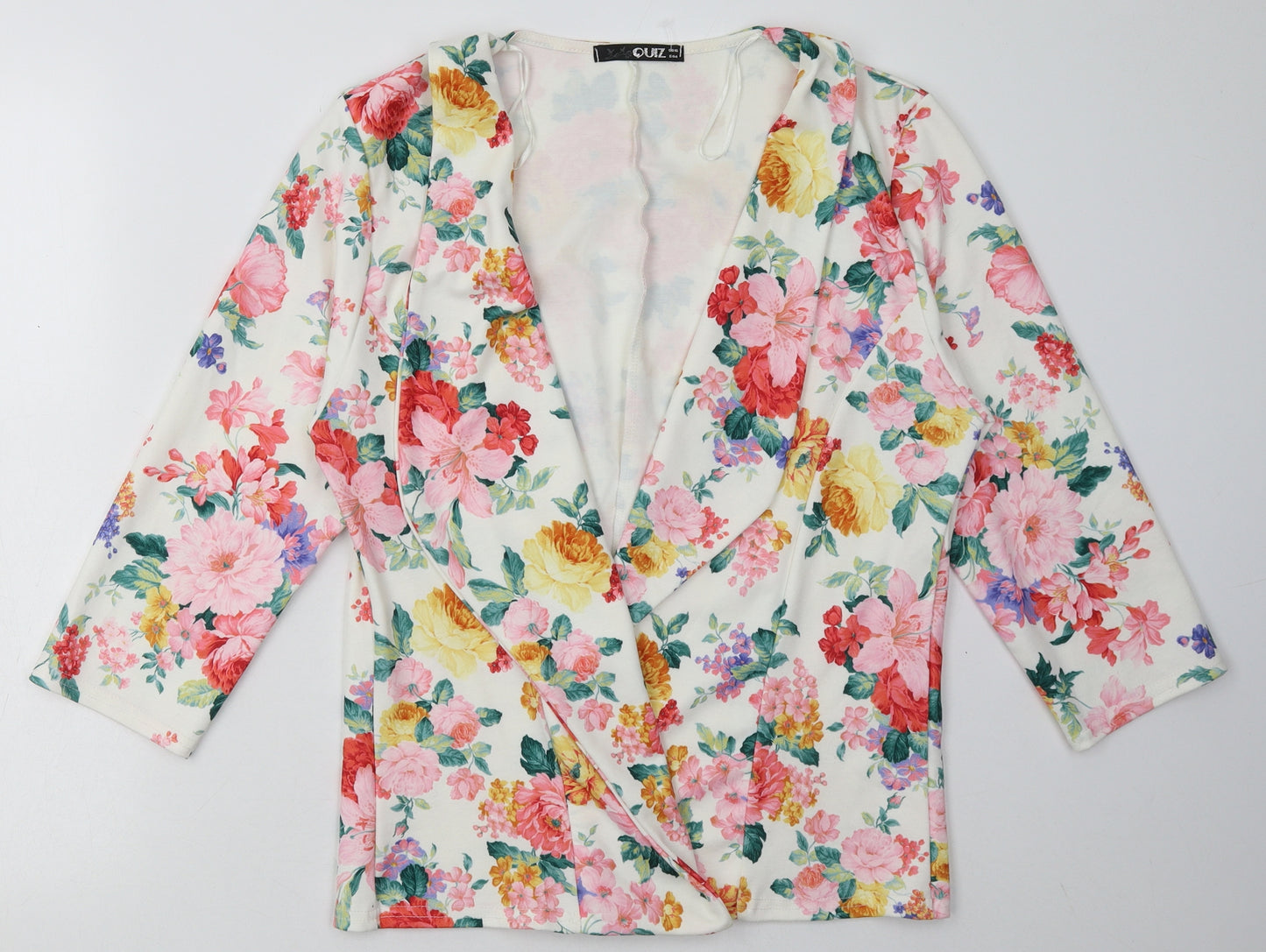 Quiz Womens Pink Floral  Jacket Blazer Size 16