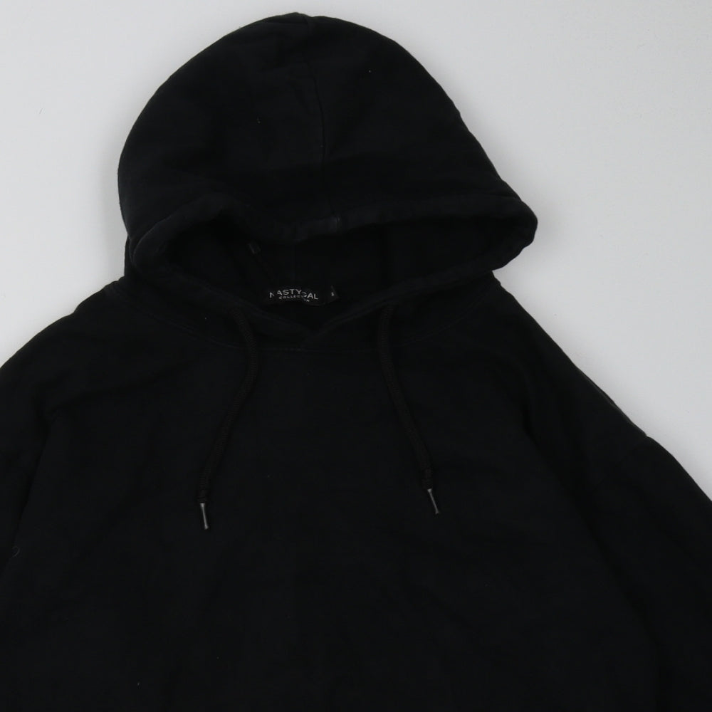 Nasty Gal Womens Black  Cotton Pullover Hoodie Size M  Pullover
