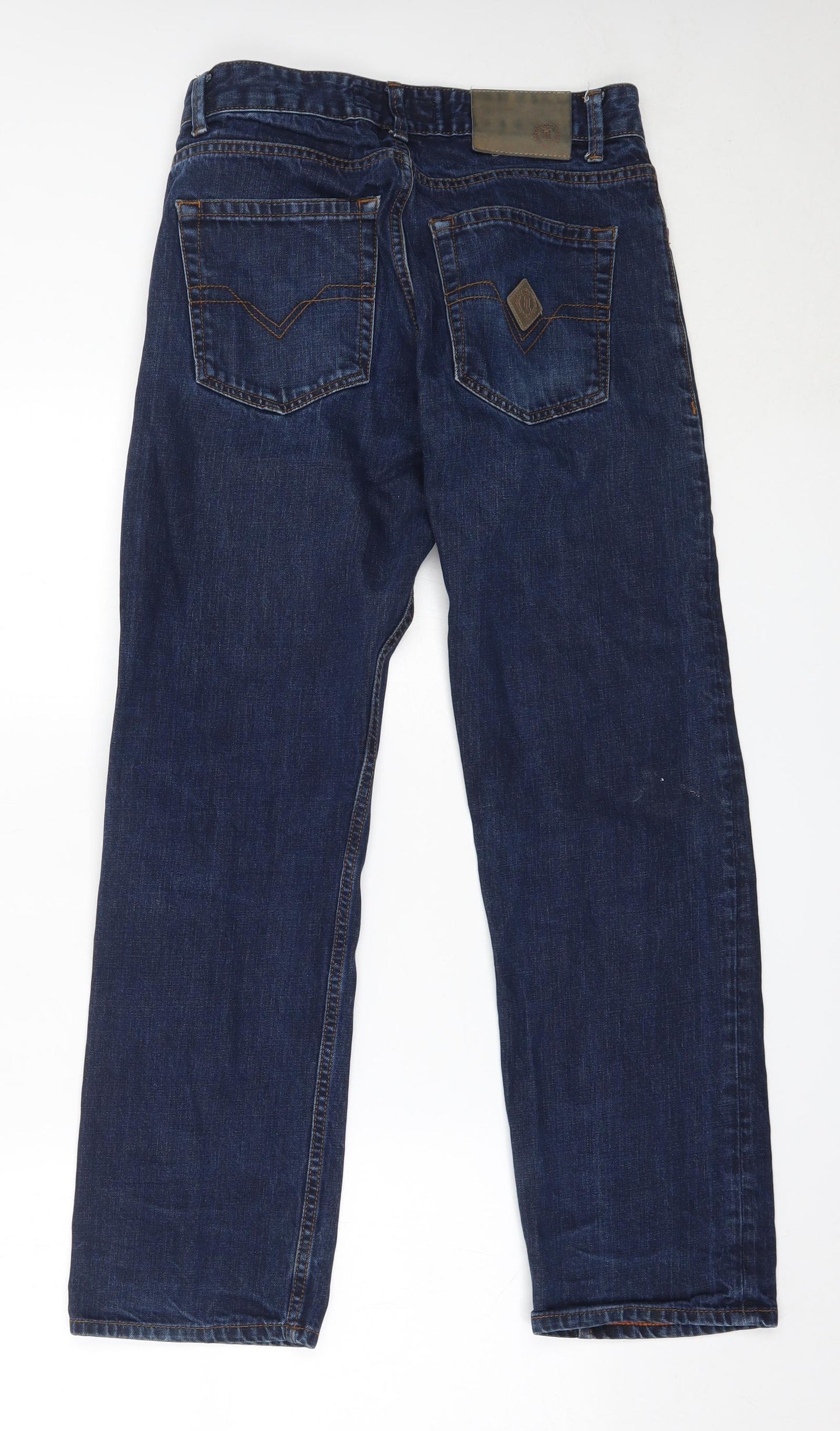 Henri Lloyd Mens Blue  Cotton Straight Jeans Size 30 in L29 in Regular