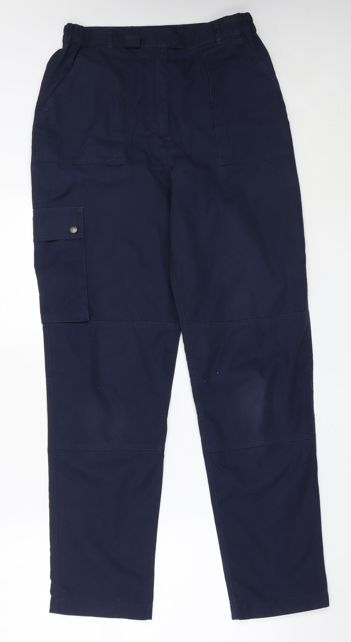Scouts Womens Blue  Polyester Cargo Trousers Size 12 L31.5 in Regular