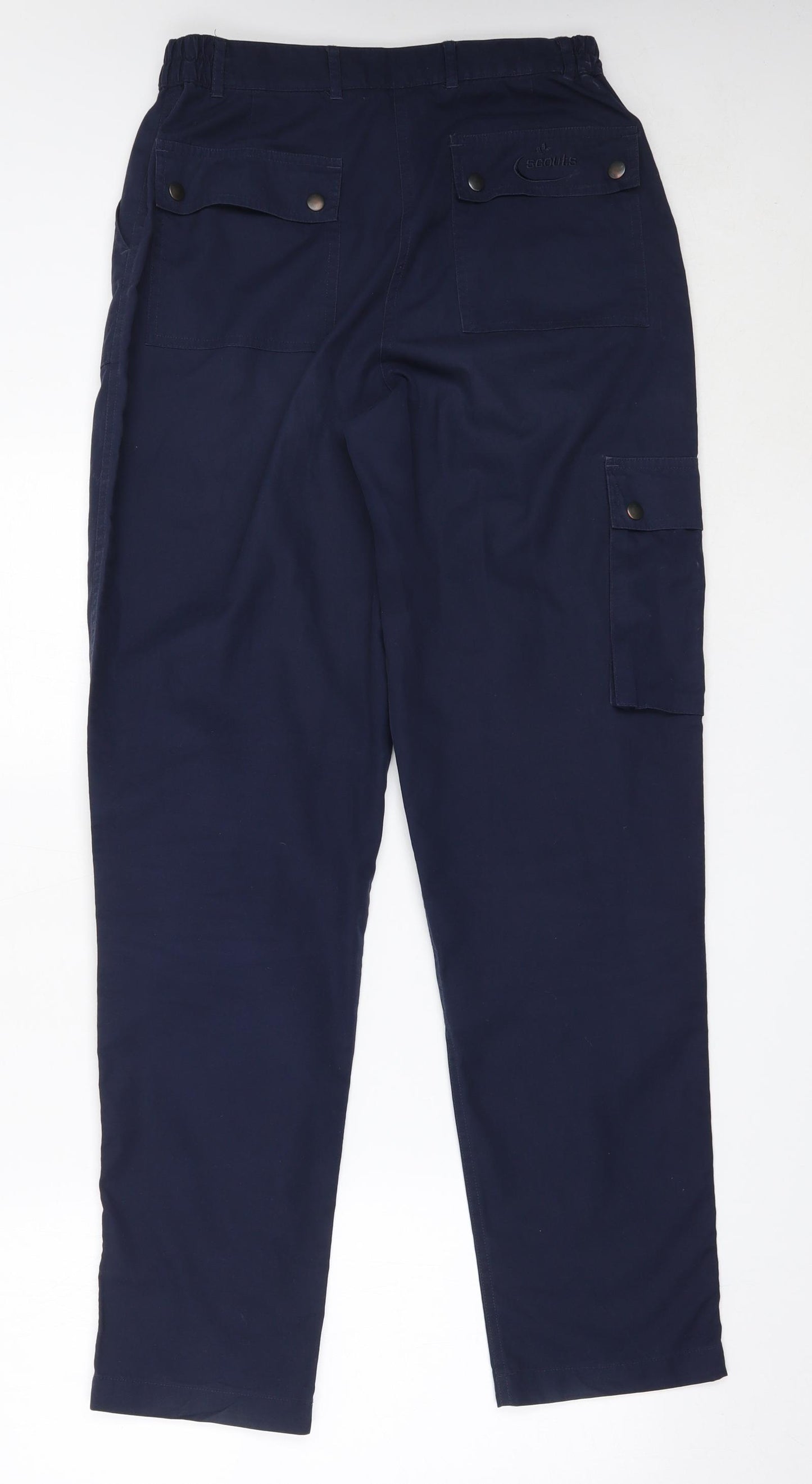 Scouts Womens Blue  Polyester Cargo Trousers Size 12 L31.5 in Regular