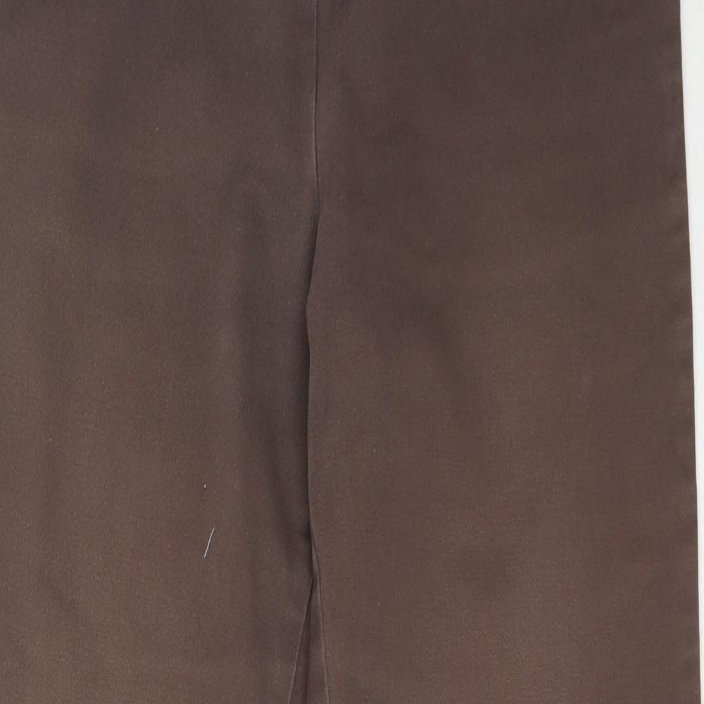 Cotton Traders Womens Brown  Cotton Trousers  Size 14 L28.5 in Regular