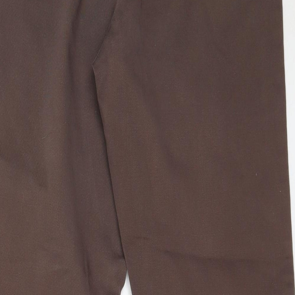Cotton Traders Womens Brown  Cotton Trousers  Size 14 L28.5 in Regular