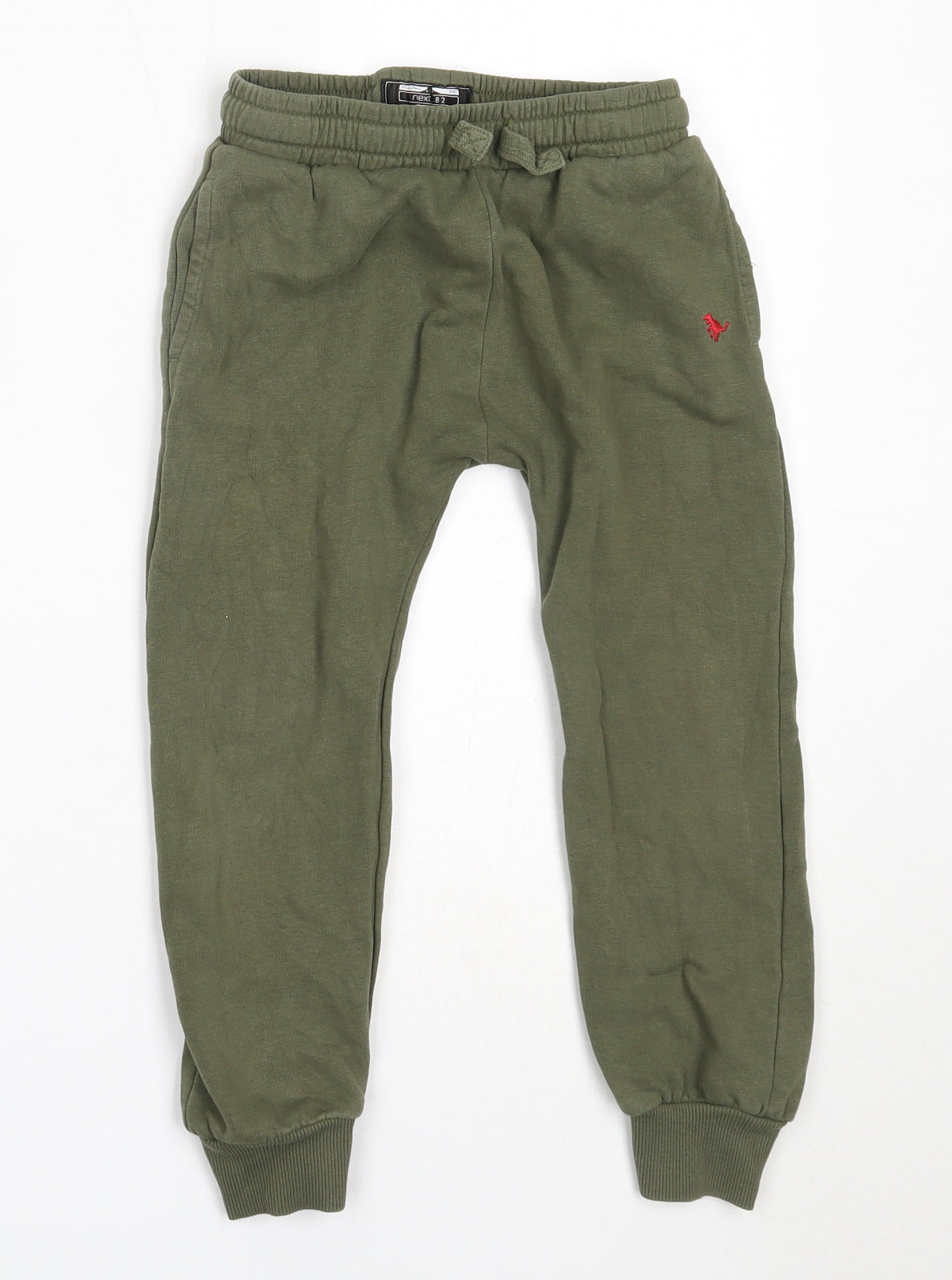 NEXT Boys Green  Cotton Jogger Trousers Size 5-6 Years  Regular