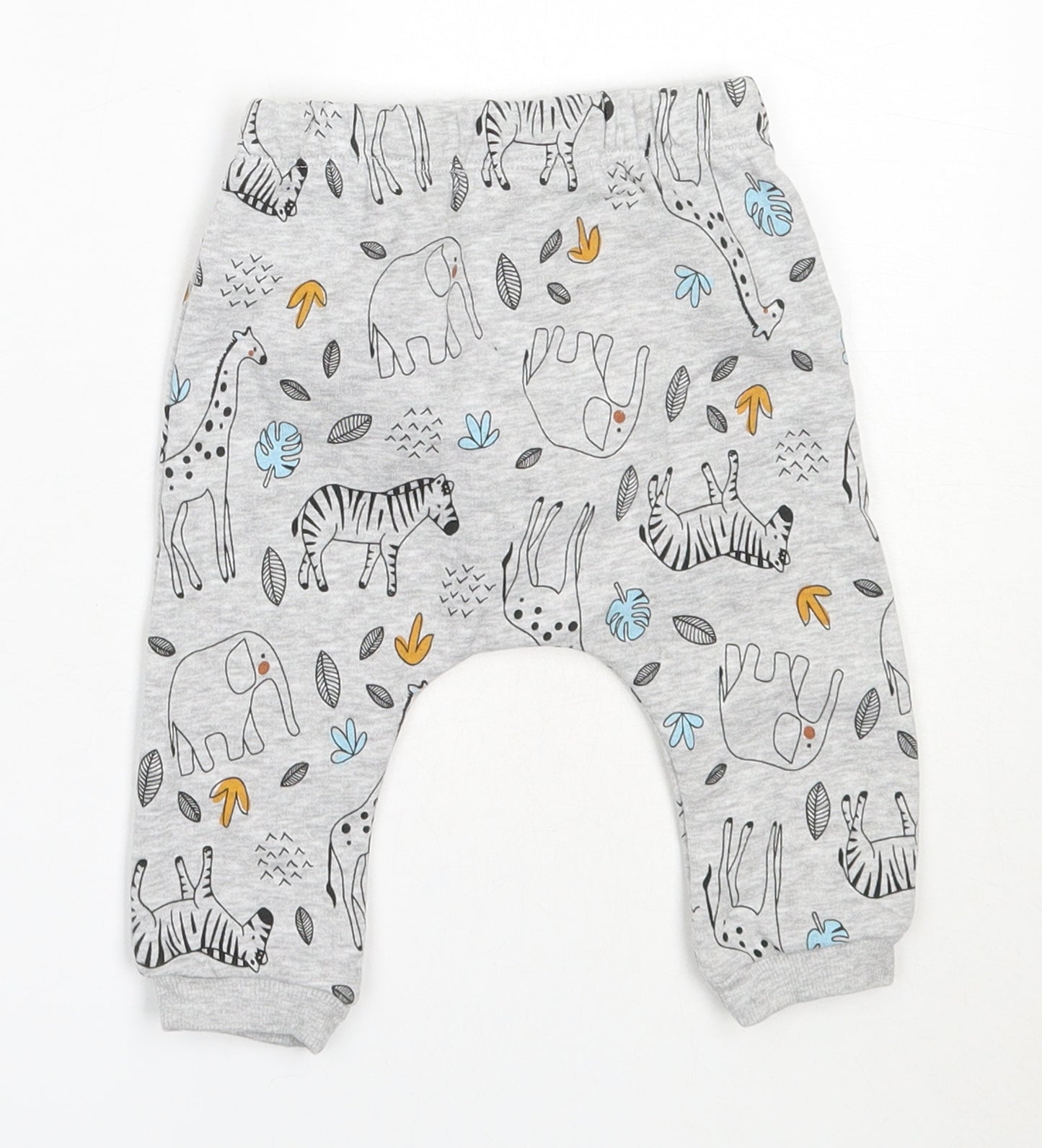 Matalan Boys Grey  Cotton Jogger Trousers Size 6-9 Months