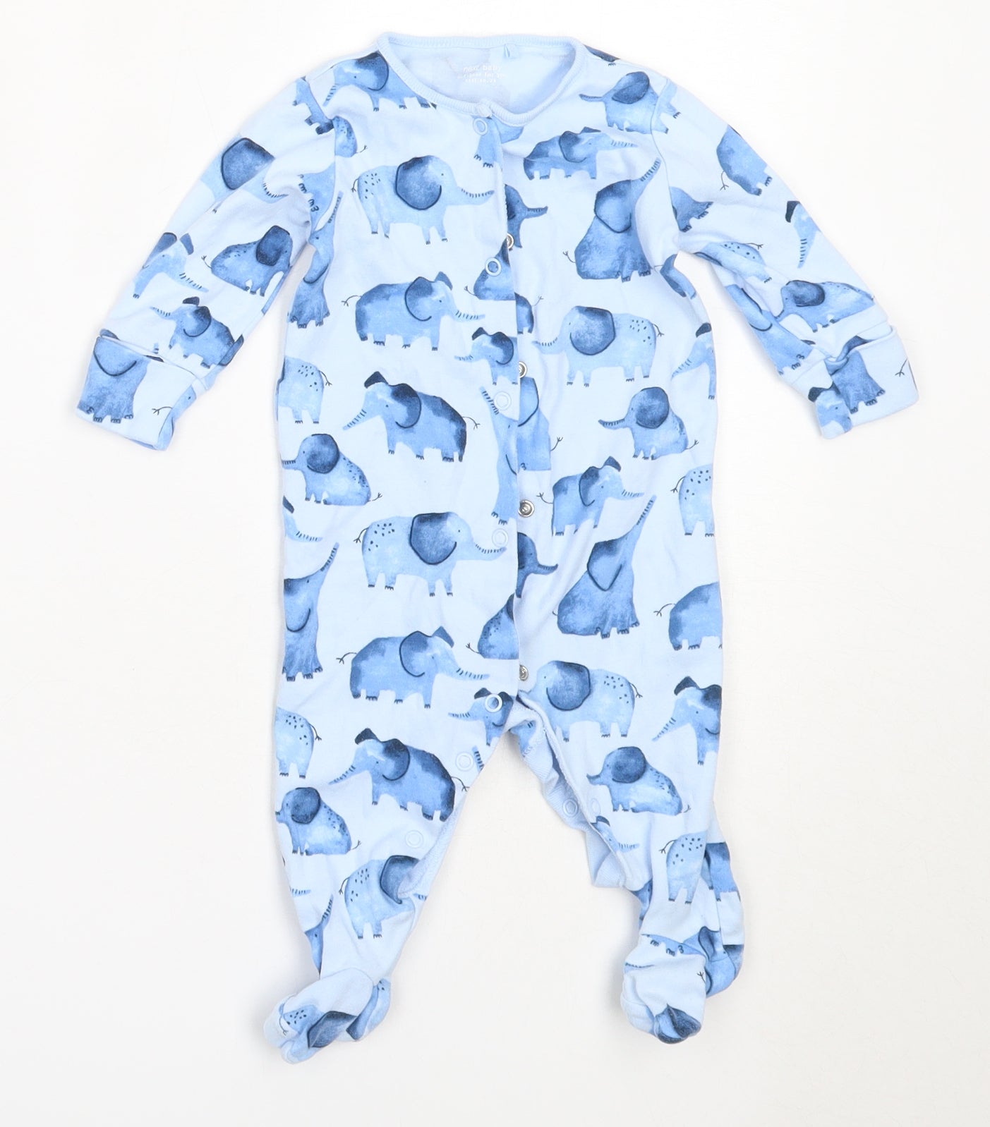 NEXT Boys Blue  Cotton Babygrow One-Piece Size 3-6 Months