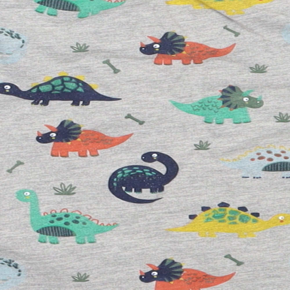 Blue Zoo Boys Grey  Cotton Basic T-Shirt Size 6-9 Months Round Neck