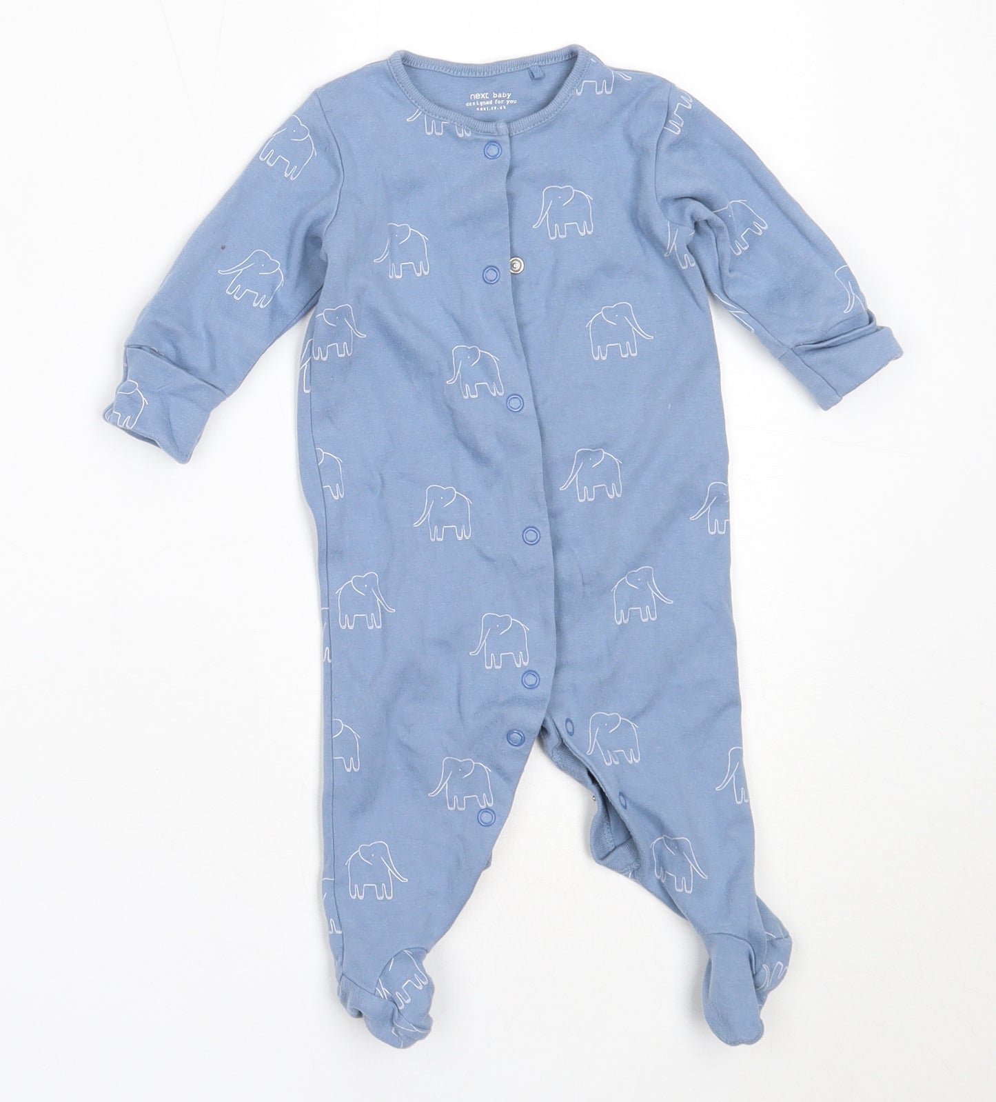NEXT Boys Blue  Cotton Babygrow One-Piece Size 3-6 Months
