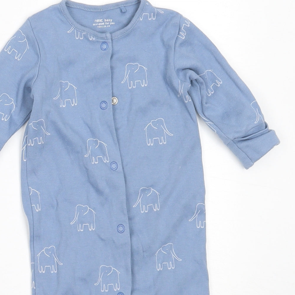 NEXT Boys Blue  Cotton Babygrow One-Piece Size 3-6 Months