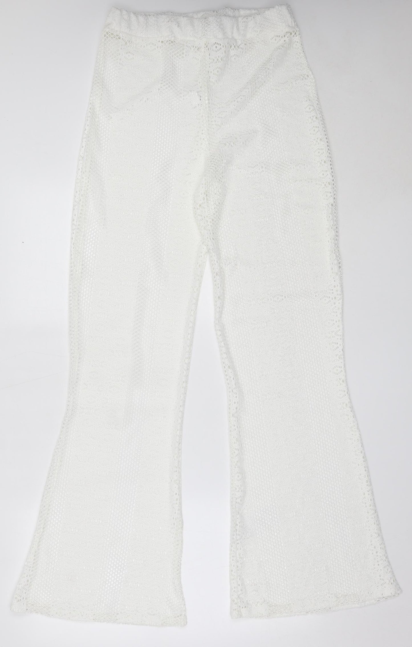 In the Style Womens White  Polyester Trousers  Size 12 L33.5 in Regular