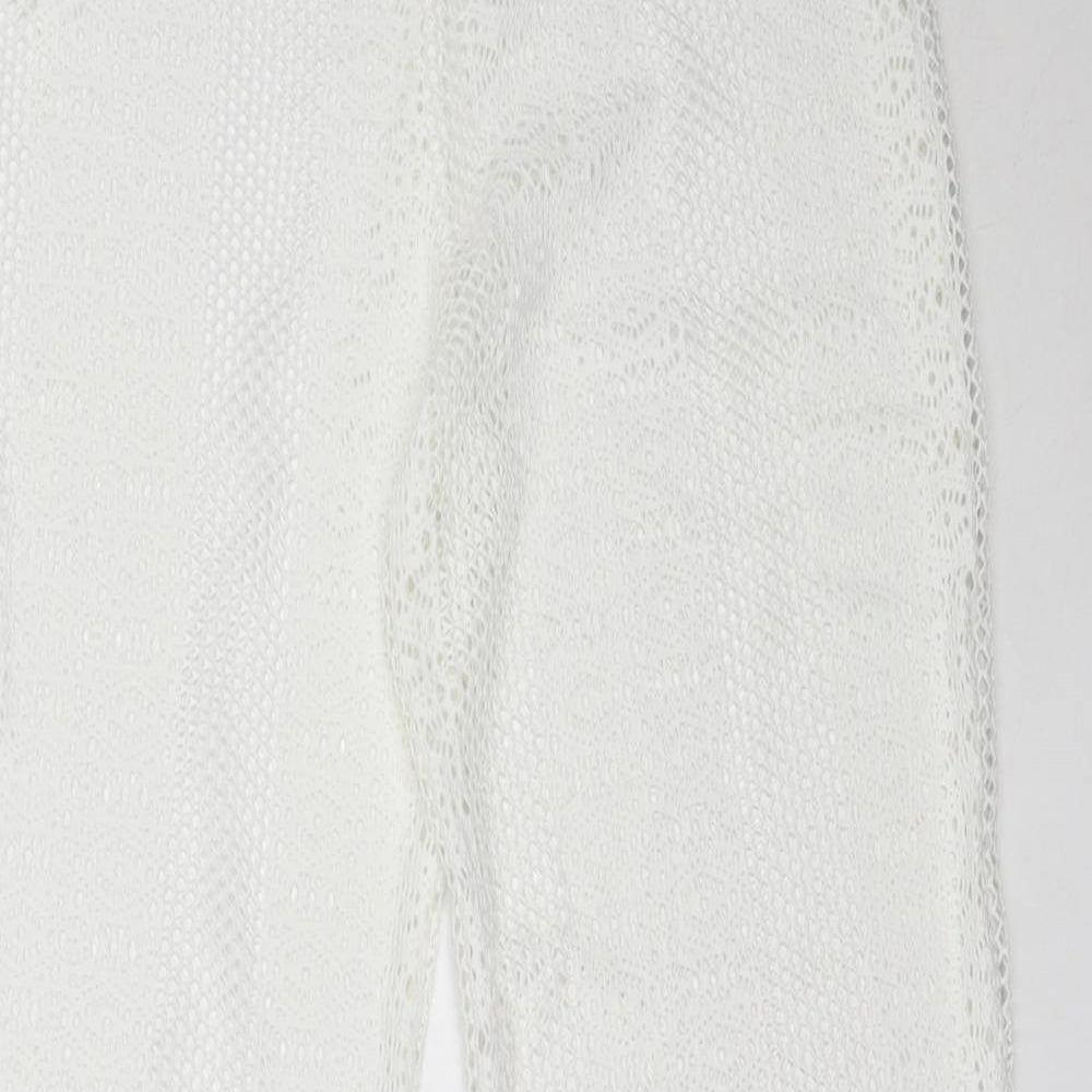 In the Style Womens White  Polyester Trousers  Size 12 L33.5 in Regular