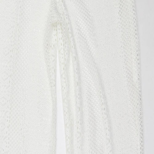 In the Style Womens White  Polyester Trousers  Size 12 L33.5 in Regular