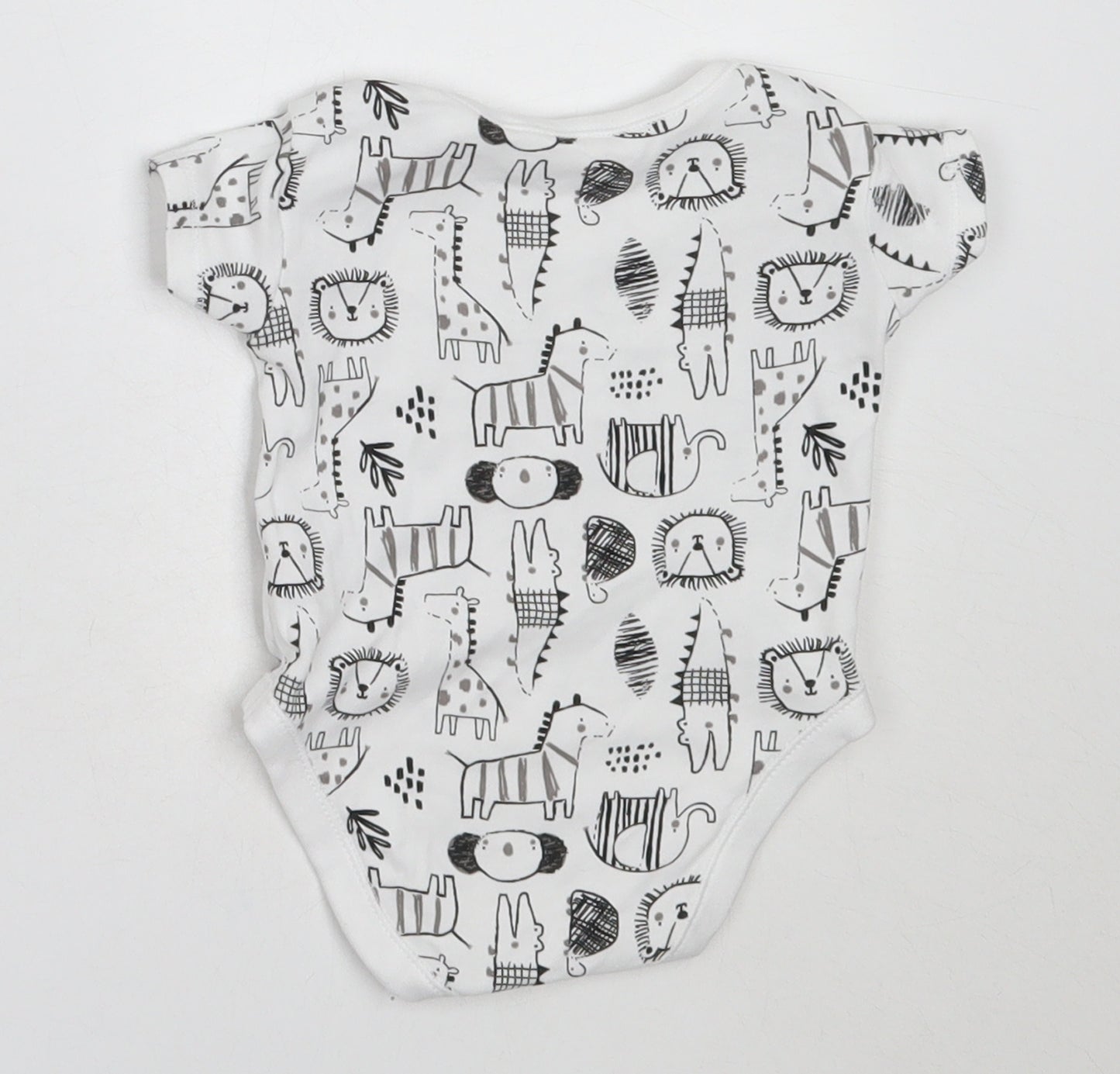 Nutmeg Boys White  Cotton Babygrow One-Piece Size 3-6 Months
