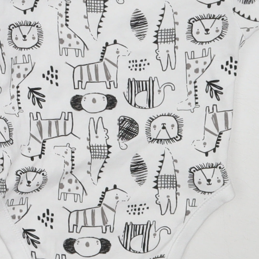 Nutmeg Boys White  Cotton Babygrow One-Piece Size 3-6 Months