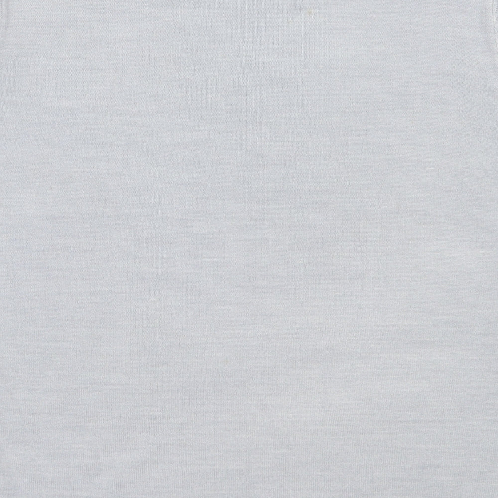 Marks and Spencer Womens Grey Round Neck  Acrylic Pullover Jumper Size 12