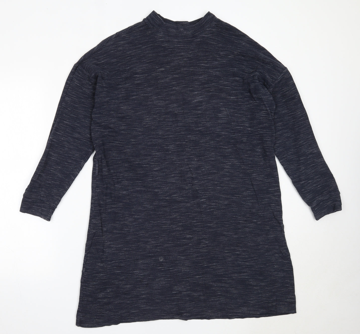 NEXT Womens Blue Round Neck  Cotton Tunic Jumper Size 16