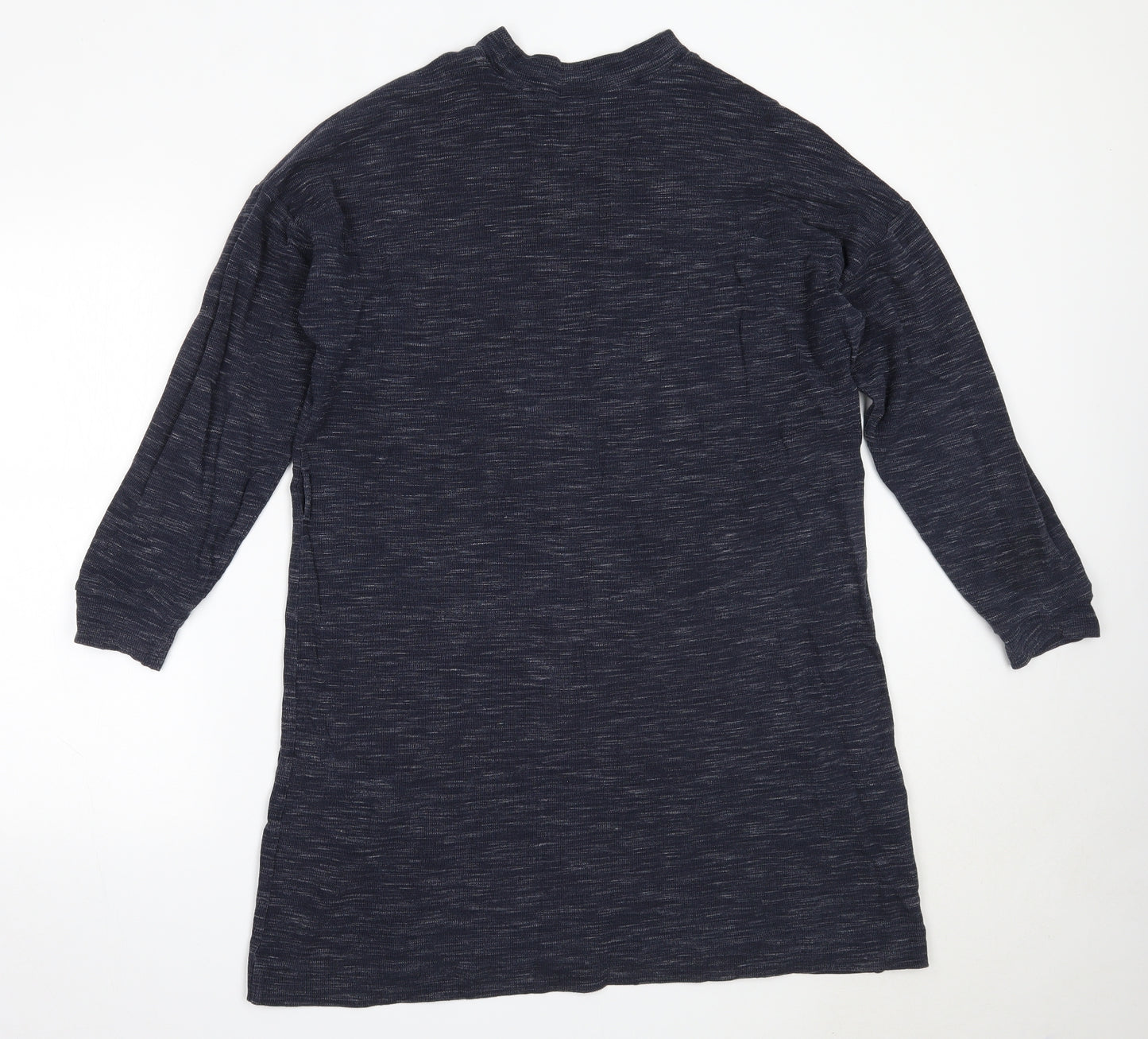 NEXT Womens Blue Round Neck  Cotton Tunic Jumper Size 16