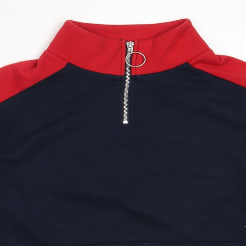 H&M Womens Blue  Cotton Henley Sweatshirt Size S