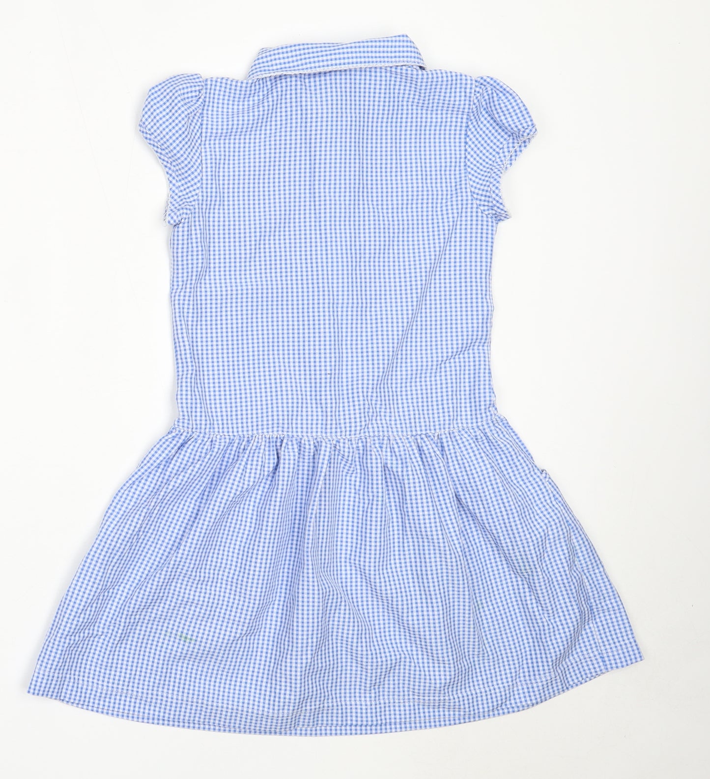 Matalan Girls Blue  Polyester Fit & Flare  Size 8 Years  Collared  - school
