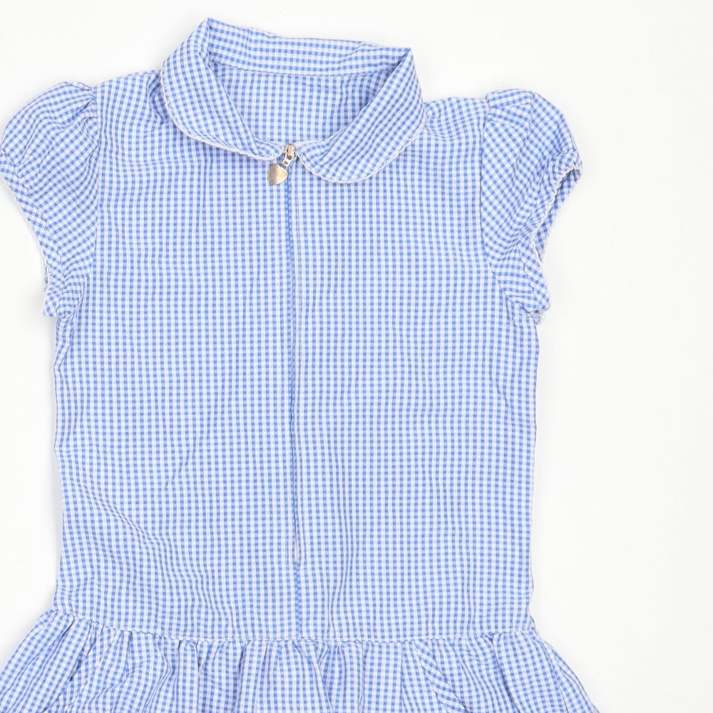 Matalan Girls Blue  Polyester Fit & Flare  Size 8 Years  Collared  - school