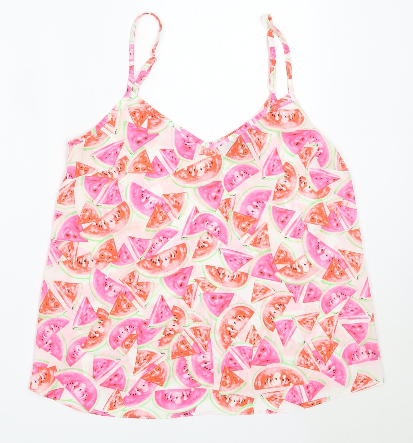 Atmosphere Womens Pink  Polyester Camisole Blouse Size 8 V-Neck