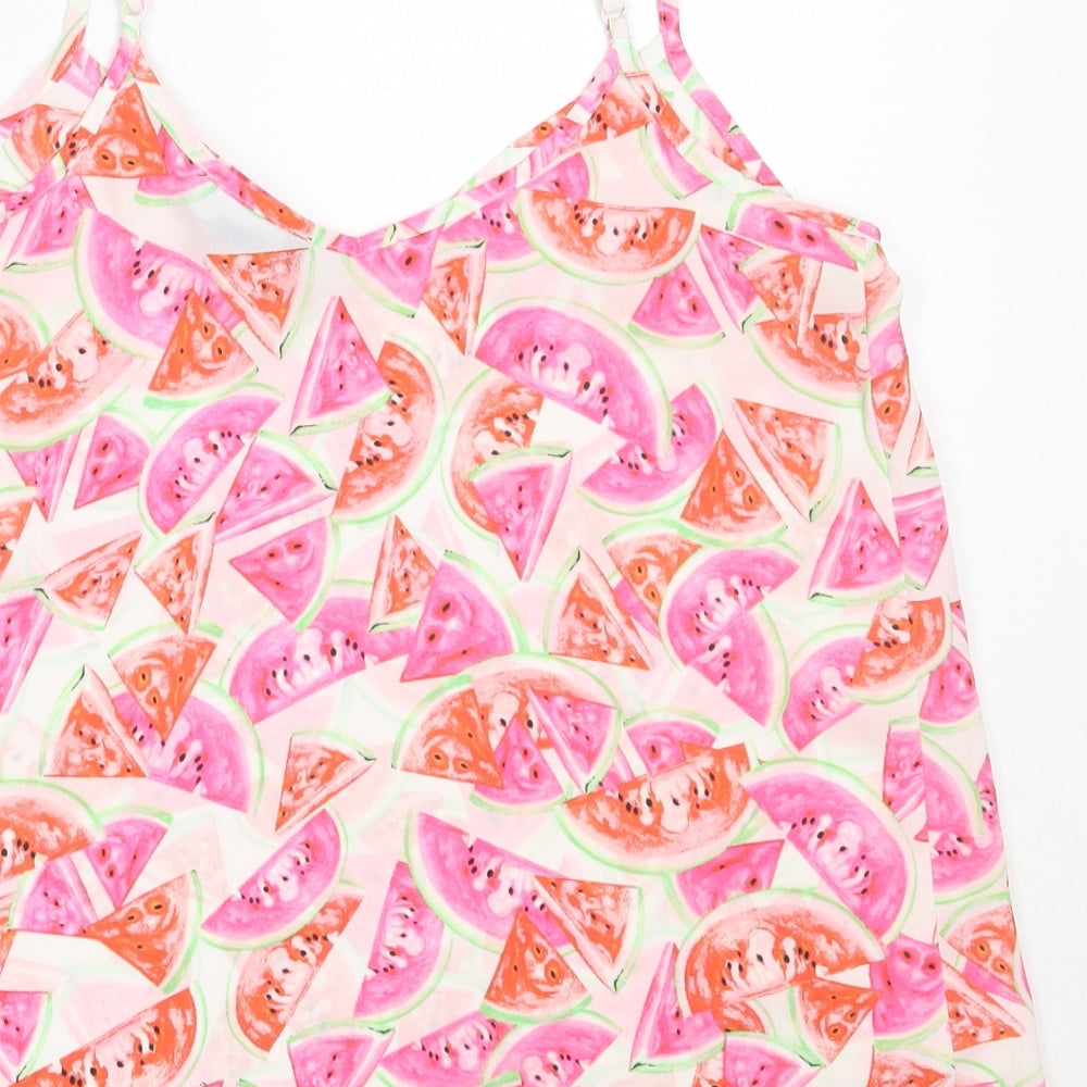 Atmosphere Womens Pink  Polyester Camisole Blouse Size 8 V-Neck