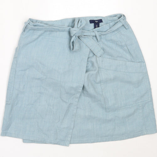 Gap Womens Blue  Cotton Mini Skirt Size S
