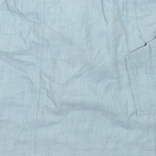 Gap Womens Blue  Cotton Mini Skirt Size S