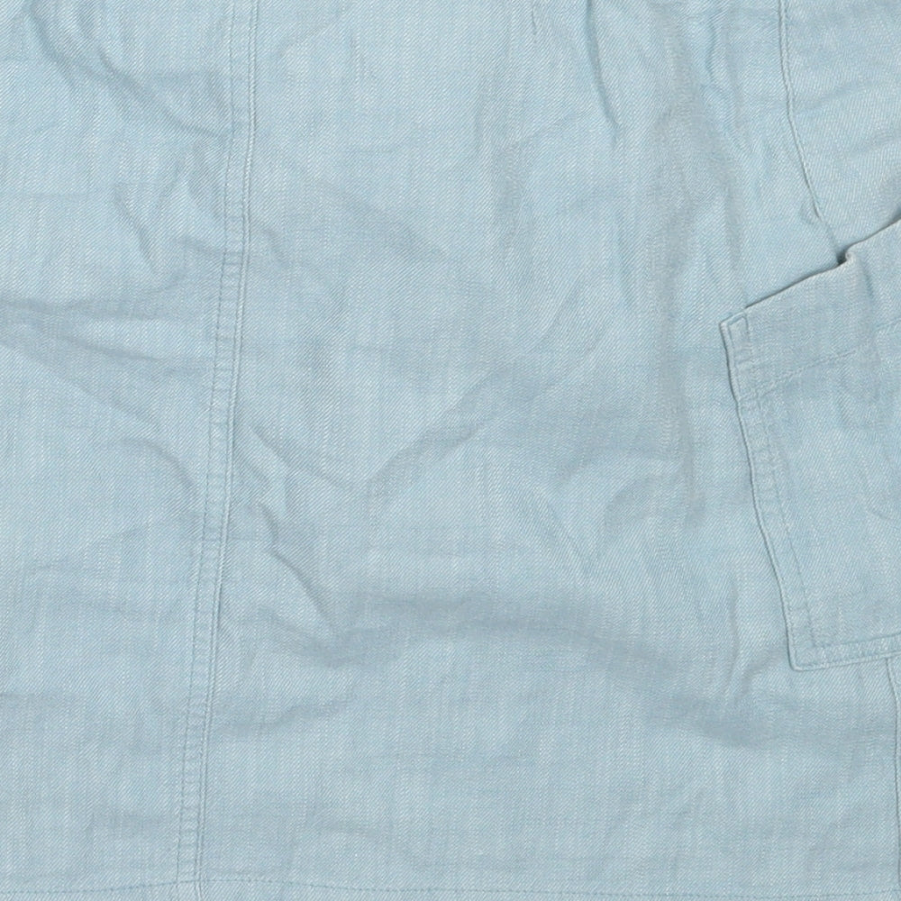 Gap Womens Blue  Cotton Mini Skirt Size S