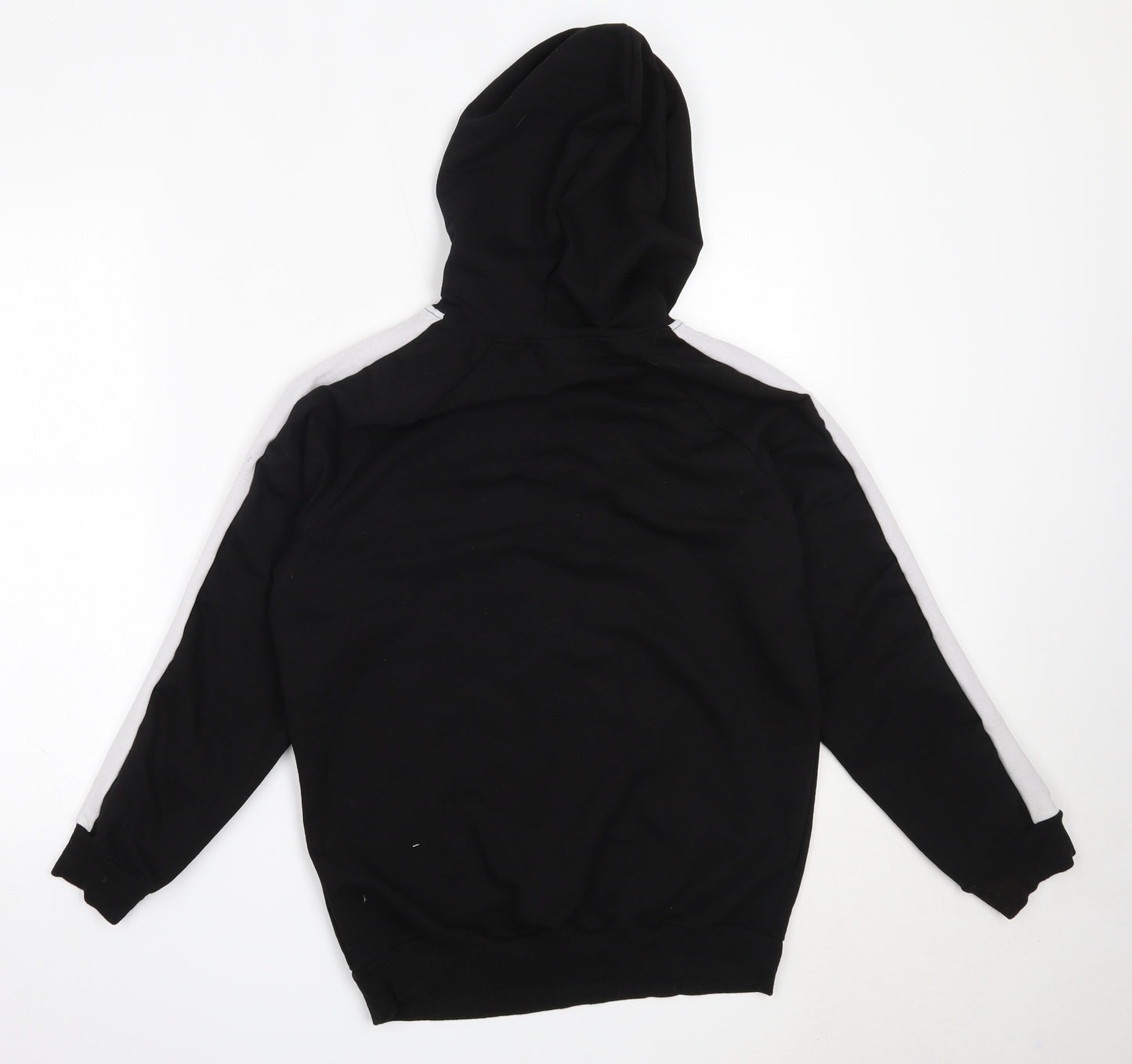 Boohoo Womens Black  Cotton Pullover Hoodie Size 12