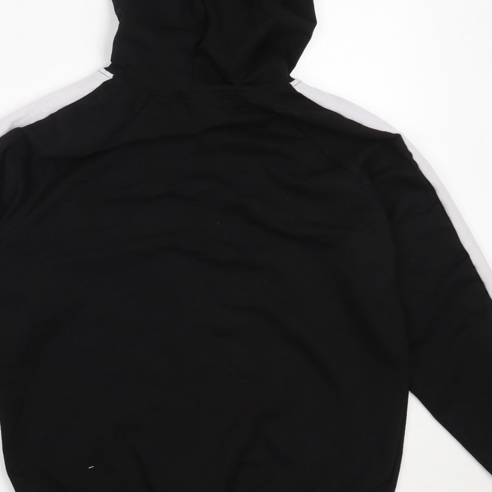 Boohoo Womens Black  Cotton Pullover Hoodie Size 12