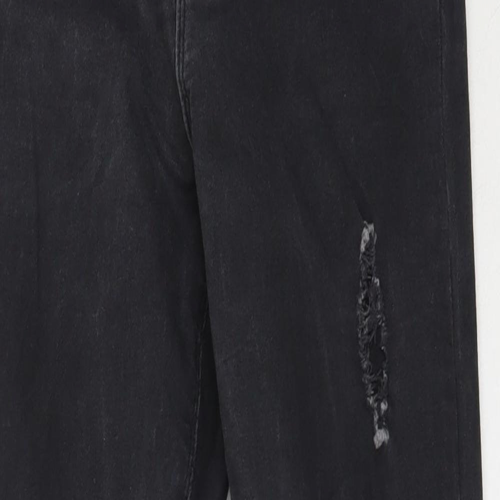 Missguided Womens Black  Cotton Skinny Jeans Size 8 L26 in Regular