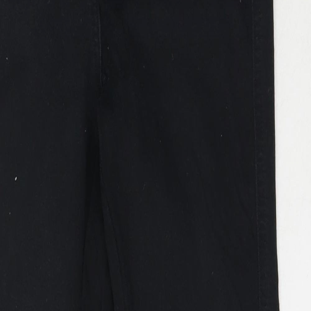 NEXT Womens Black  Cotton Skinny Jeans Size 12 L26.5 in Regular