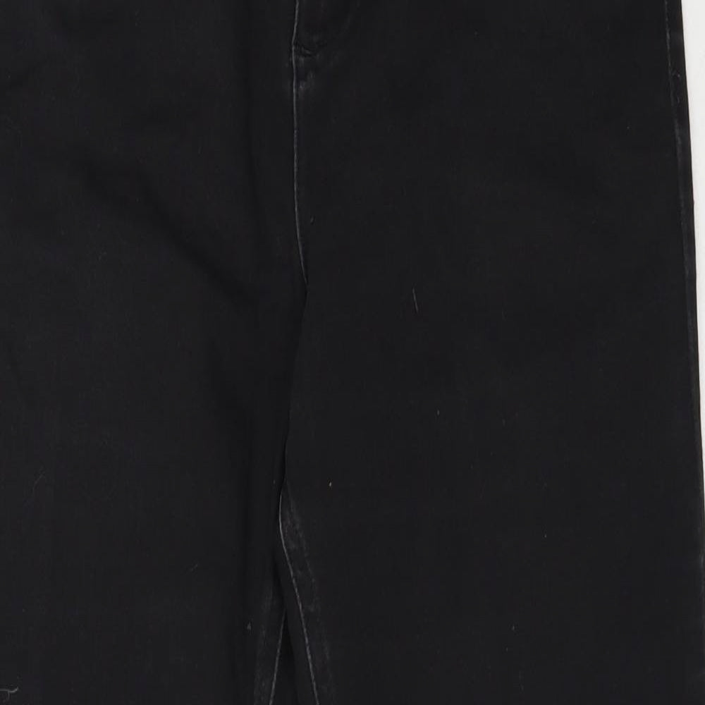 Per Una Womens Black  Cotton Straight Jeans Size 12 L26 in Regular