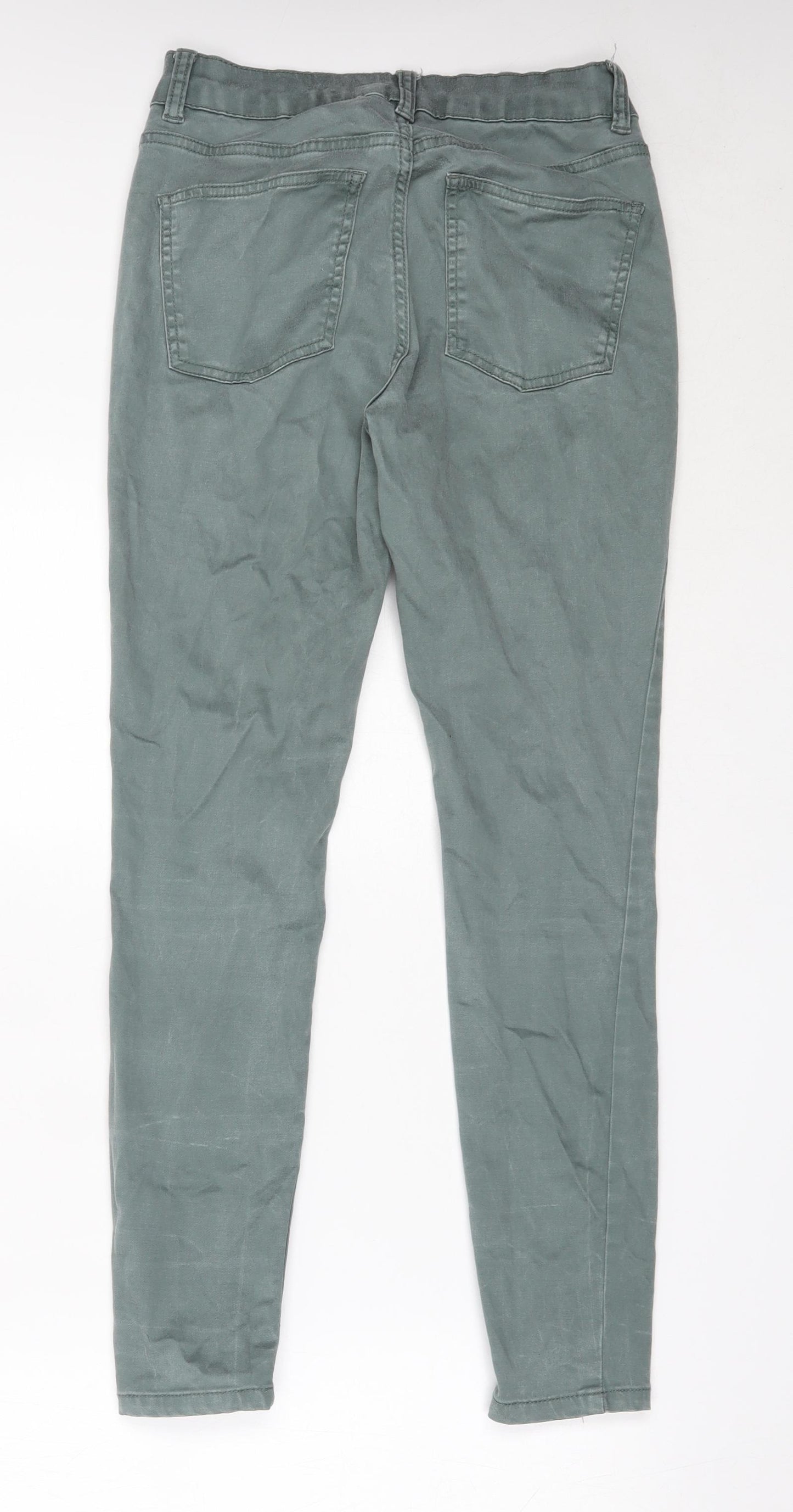 TU Womens Green  Cotton Skinny Jeans Size 8 L27 in Regular