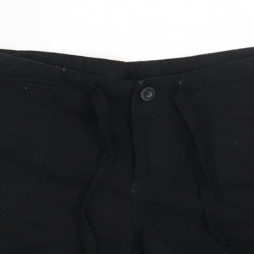 Now Womens Black  Cotton Bermuda Shorts Size 8  Regular