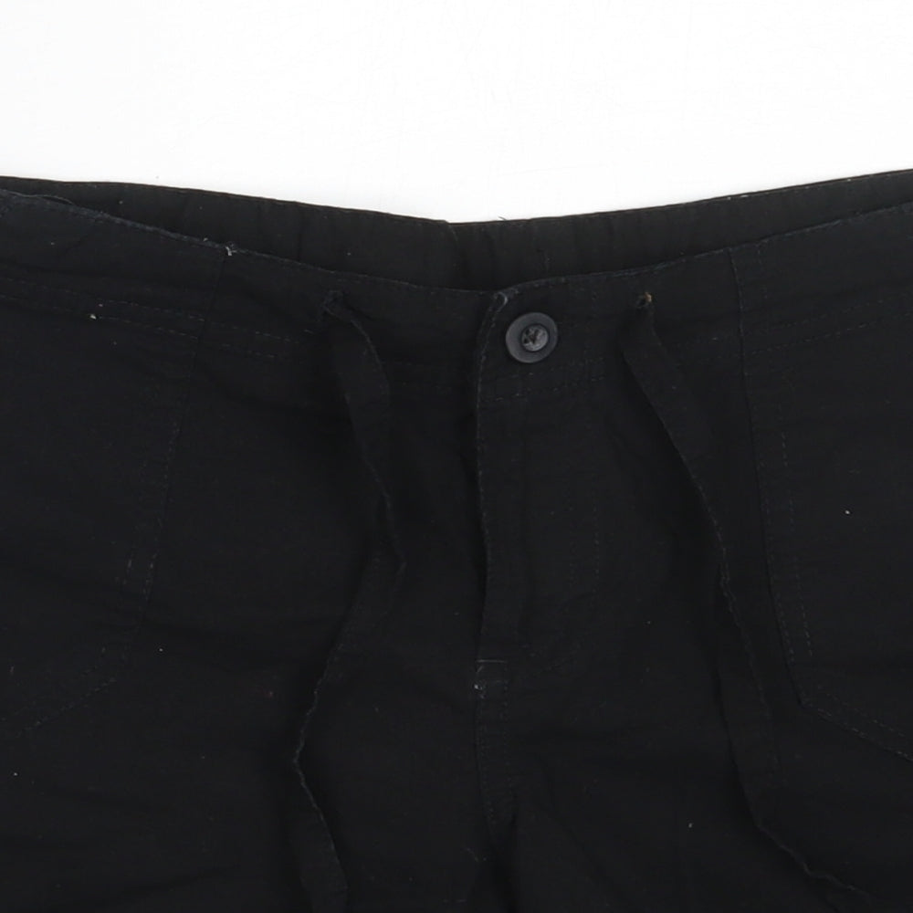 Now Womens Black  Cotton Bermuda Shorts Size 8  Regular