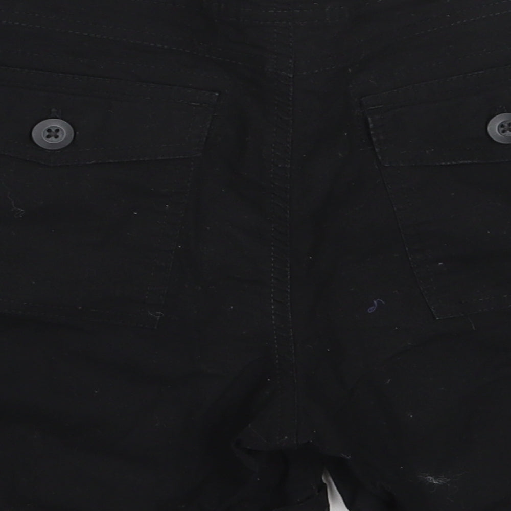 Now Womens Black  Cotton Bermuda Shorts Size 8  Regular