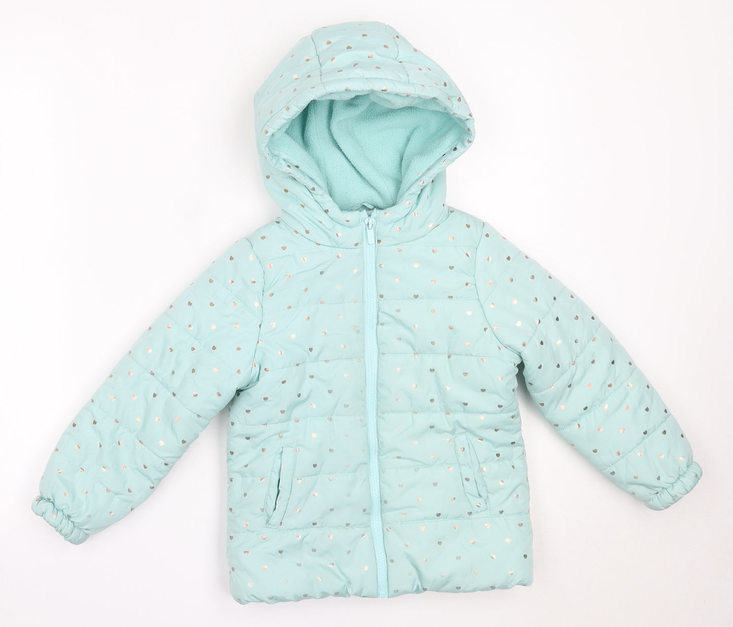 Evie Girls Blue   Puffer Jacket Coat Size 5-6 Years