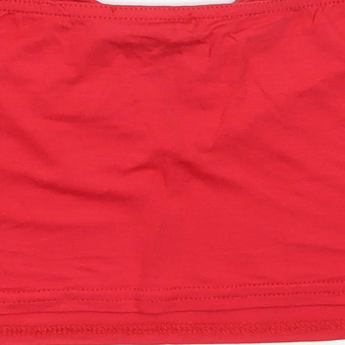 PRETTYLITTLETHING Womens Red  Viscose Cropped Tank Size 8 Sweetheart