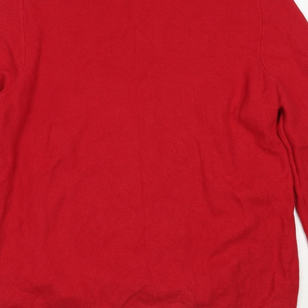Montego Mens Red Round Neck  Cotton Pullover Jumper Size 2XL
