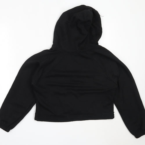 PRETTYLITTLETHING Womens Black  Cotton Pullover Hoodie Size S