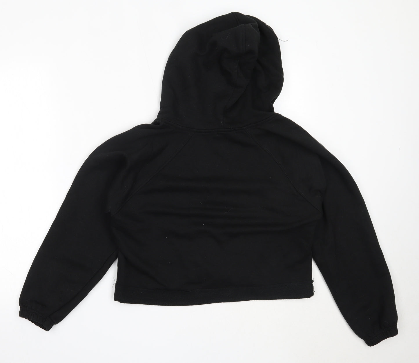 PRETTYLITTLETHING Womens Black  Cotton Pullover Hoodie Size S