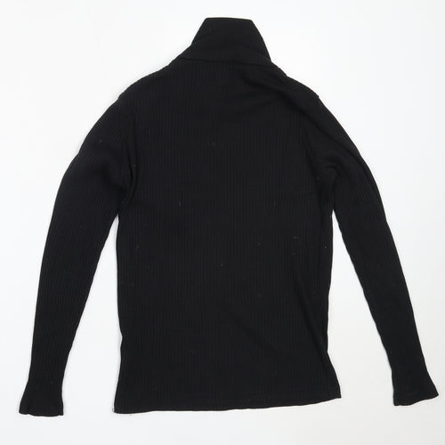 Avenue Womens Black High Neck  Polyester Pullover Jumper Size 12