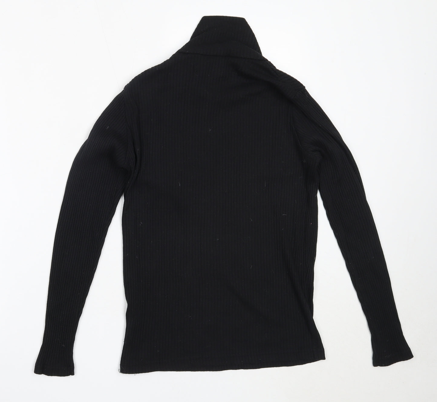 Avenue Womens Black High Neck  Polyester Pullover Jumper Size 12