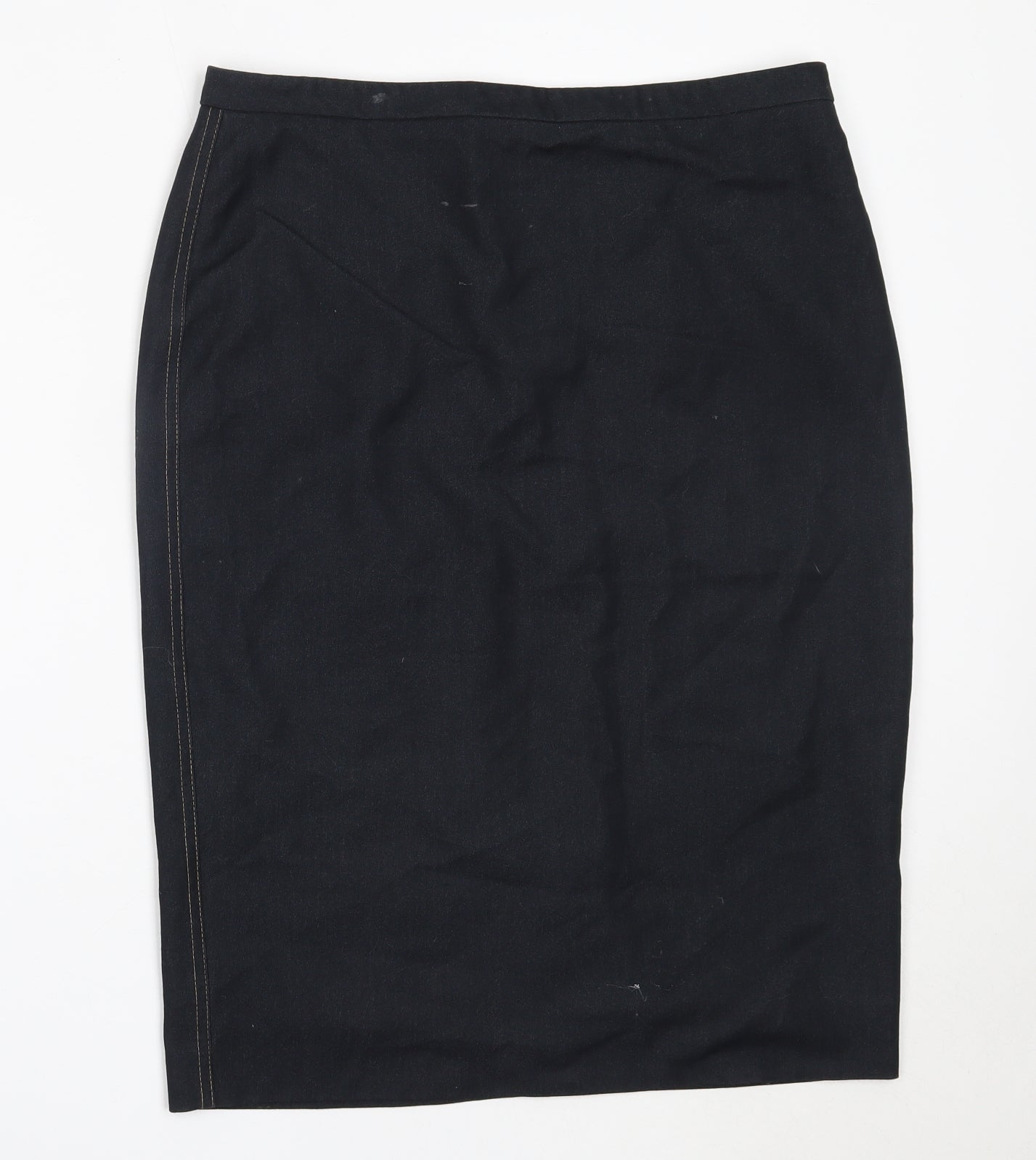 TU Womens Blue  Polyester Straight & Pencil Skirt Size 14