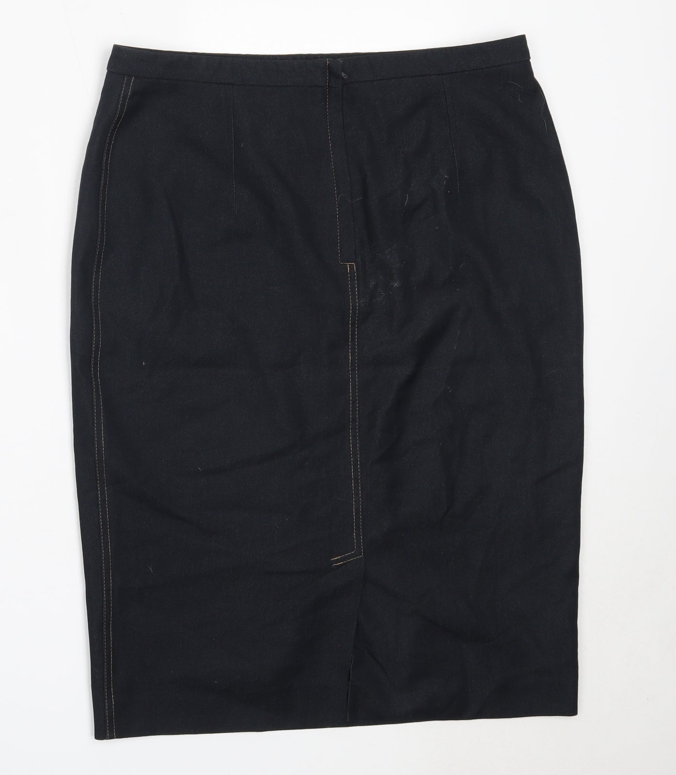 TU Womens Blue  Polyester Straight & Pencil Skirt Size 14